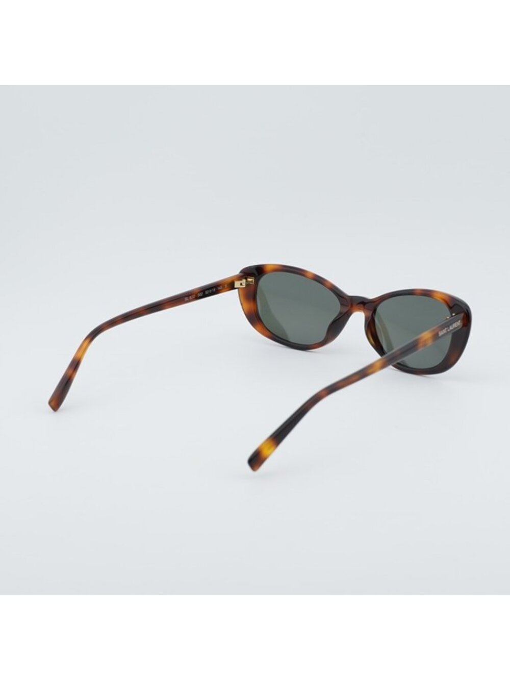 Saint Laurent SL822 002 Sunglasses Havana Cat Eye Frame, Grey Lenses - Picture 8 of 11